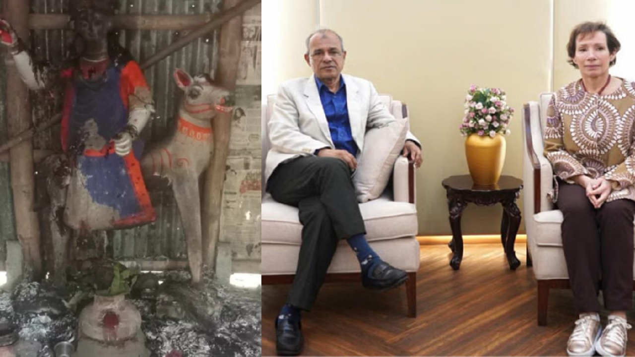 बांग्लादेश में दुर्गा माता मंदिर और शीतला मंदिर पर कट्टरपंथियों का हमला, पुआल डालकर प्रतिमा को जलाया: मोहम्मद यूनुस की सरकार बोली- ‘मुल्क में नहीं हो रहा अल्पसंख्यक हिंदुओं का उत्पीड़न’