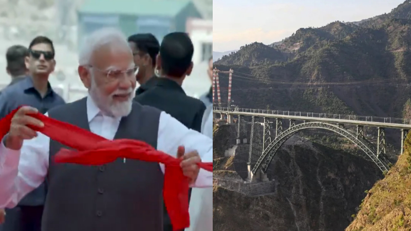 ₹14,860 करोड़ लगाकर कश्मीर में तैयार हुआ दुनिया का सबसे ऊँचा रेलवे पुल, 22 साल लगे बनने में: PM मोदी ने तिरंगा दिखाकर किया उद्घाटन