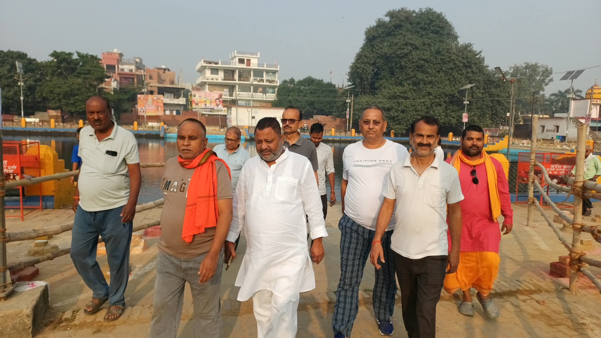 भाजपा जिलाध्यक्ष भूपेंद्र सिंह ने किया छठ घाटों का निरीक्षण