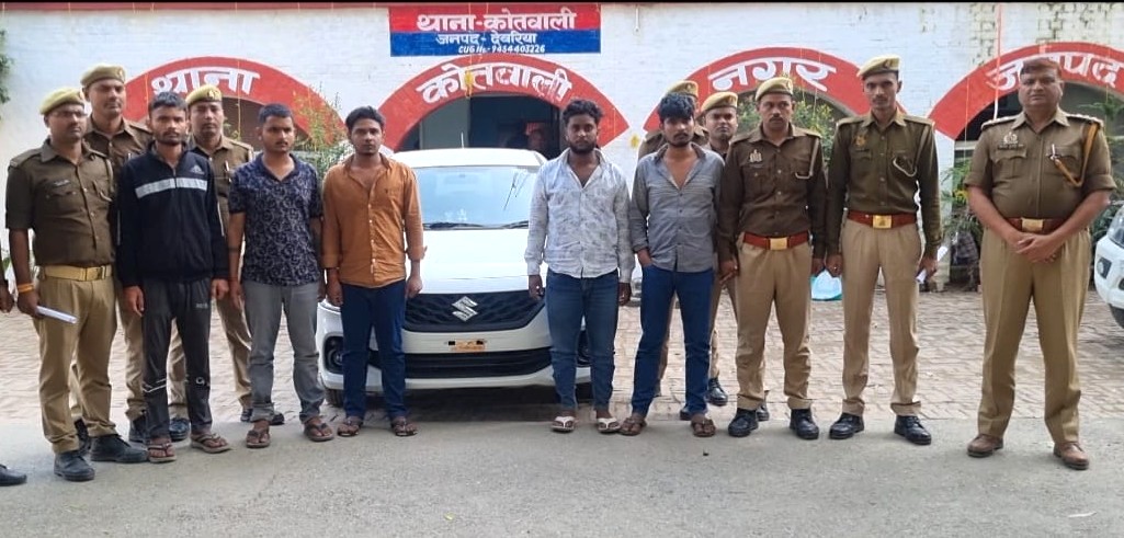 मोबाइल दुकानदार पर फायरिंग करने वाले पाँच शातिर गिरफ्तार